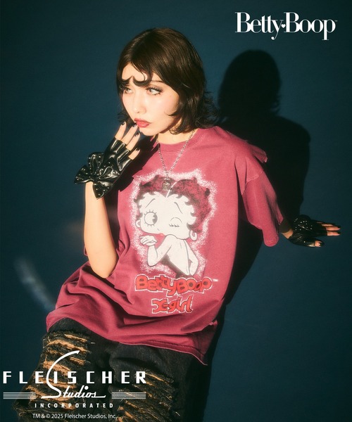 激レア 新品 送料込 エックスガール XGIRL ベティー tシャツ コラボ X-girl x BETTY BOOP(TM) S/S TEE（Tシャツ/カットソー）｜X