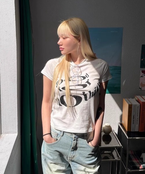 DIAVEL(ディアベル)の「半袖アートロゴプリントTシャツ(Tシャツ/カットソー・レディース・ブラック/ホワイト・M)」の11枚目の写真