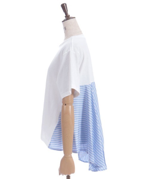 axes femme(アクシーズファム)の「ストライプ切替プルオーバー(Tシャツ/カットソー・レディース・ブラック/ホワイト・FREE)」の10枚目の写真