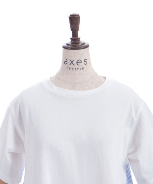 axes femme(アクシーズファム)の「ストライプ切替プルオーバー(Tシャツ/カットソー・レディース・ブラック/ホワイト・FREE)」の12枚目の写真