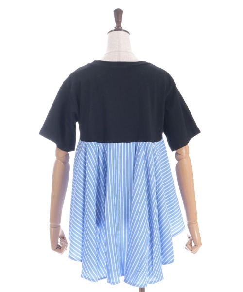 axes femme(アクシーズファム)の「ストライプ切替プルオーバー(Tシャツ/カットソー・レディース・ブラック/ホワイト・FREE)」の18枚目の写真