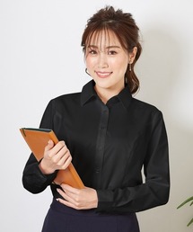 【大きい胸専用】ボタンがきちんと閉まる 長袖シャツ(事務服・制服・白シャツ)