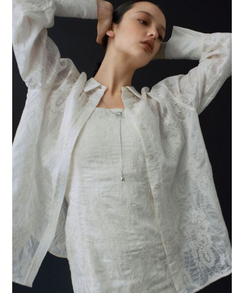 LAGUNAMOON（ラグナムーン）の「シアーエンブロイダリーワンピース（ワンピース・レディース・アイボリー/ブラック・MEDIUM/SMALL）」の2枚目の写真