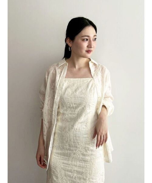 LAGUNAMOON（ラグナムーン）の「シアーエンブロイダリーワンピース（ワンピース・レディース・アイボリー/ブラック・MEDIUM/SMALL）」の11枚目の写真