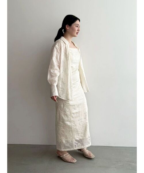 LAGUNAMOON（ラグナムーン）の「シアーエンブロイダリーワンピース（ワンピース・レディース・アイボリー/ブラック・MEDIUM/SMALL）」の12枚目の写真