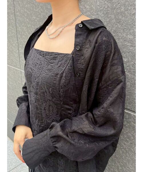 LAGUNAMOON（ラグナムーン）の「シアーエンブロイダリーワンピース（ワンピース・レディース・アイボリー/ブラック・MEDIUM/SMALL）」の17枚目の写真