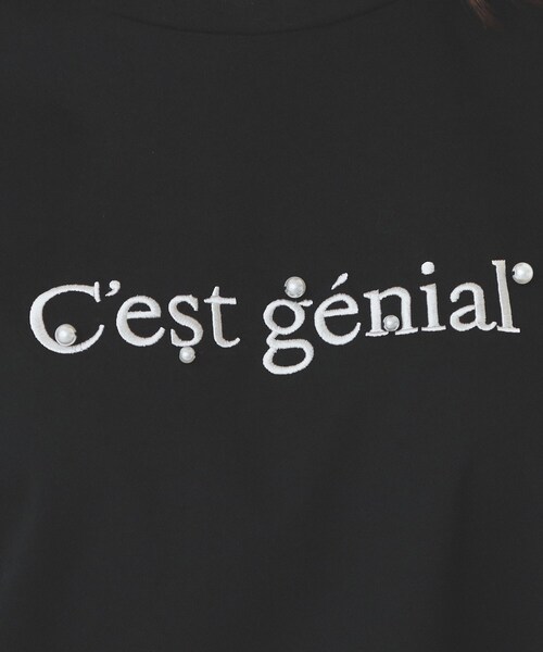 index(インデックス)の「パール調刺繍ロゴTシャツ【汗ジミ防止/吸水速乾/接触冷感/UVケア/洗濯機洗い可】(Tシャツ/カットソー・レディース・ブラック/ナチュラル/オフホワイト・36/38/40/42)」の22枚目の写真