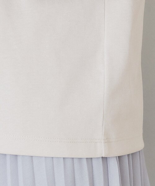 index(インデックス)の「パール調刺繍ロゴTシャツ【汗ジミ防止/吸水速乾/接触冷感/UVケア/洗濯機洗い可】(Tシャツ/カットソー・レディース・ブラック/ナチュラル/オフホワイト・36/38/40/42)」の12枚目の写真