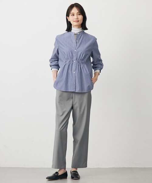 J.PRESS Ladies(J.プレス レディス)の「【WEB限定】ストライプ シャーリング ブラウス(シャツ/ブラウス・レディース・イエロー系1/ピンク系1/ネイビー系1/サックスブルー系1・S/XS)」の11枚目の写真