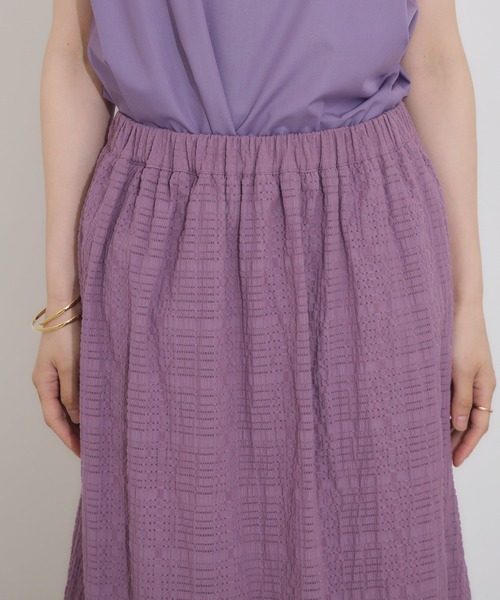 KATHARINE ROSS（キャサリンロス）の「【KATHARINE ROSS】トップス×チェックスカ―ト SET（スカート・レディース・パープル/ブラウン・MEDIUM）」の5枚目の写真