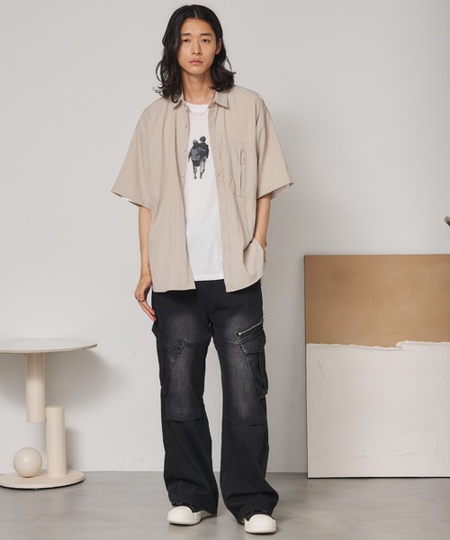SEN TOKYO（セントーキョー）の「ヴィンテージワイドカーゴデニム（デニムパンツ・メンズ・ブラック/ブルー・M/L/XL）」の13枚目の写真