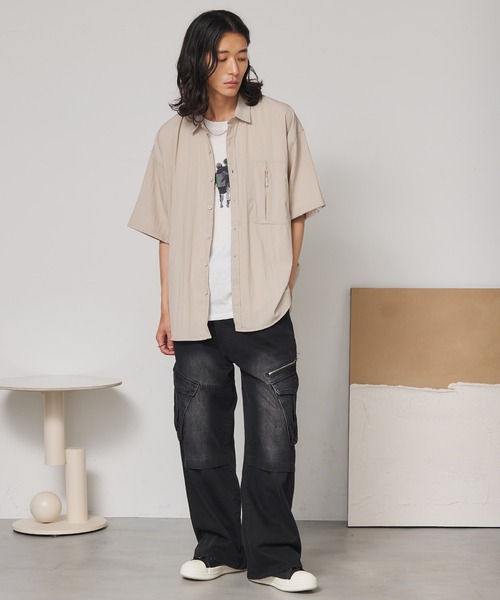 SEN TOKYO（セントーキョー）の「ヴィンテージワイドカーゴデニム（デニムパンツ・メンズ・ブラック/ブルー・M/L/XL）」の16枚目の写真