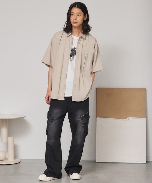 SEN TOKYO（セントーキョー）の「ヴィンテージワイドカーゴデニム（デニムパンツ・メンズ・ブラック/ブルー・M/L/XL）」の17枚目の写真