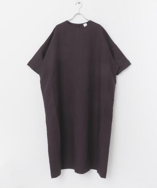 かぐれ（カグレ）の「『2サイズ展開』リネンレーヨンワイドワンピース（ワンピース・レディース・スミクロ/チャコールグレー/ライトカーキ・1/0）」の16枚目の写真