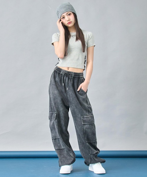ANAP(アナップ)の「サイドリボン ミニマムTシャツ(Tシャツ/カットソー・レディース・ライトグレー/オフホワイト/ブラック・XS/S)」の13枚目の写真