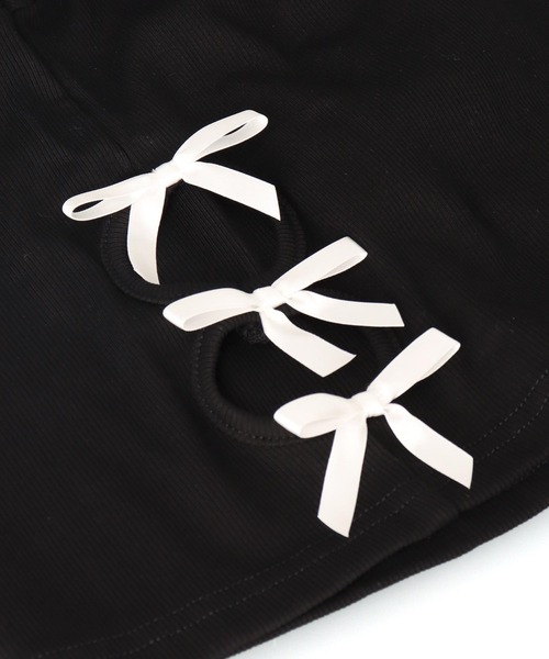 ANAP(アナップ)の「サイドリボン ミニマムTシャツ(Tシャツ/カットソー・レディース・ライトグレー/オフホワイト/ブラック・XS/S)」の20枚目の写真