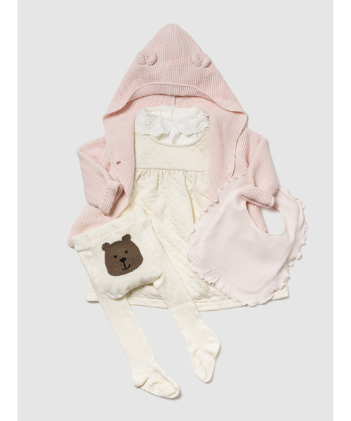 GAP（ギャップ）の「キルティング ジャンパースカートセット（ベビー）（ワンピース・キッズ・アイボリー/ネイビー・60cm/70cm/80ｃｍ/90cm）」の3枚目の写真