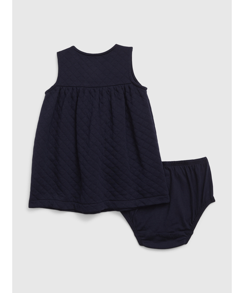 GAP（ギャップ）の「キルティング ジャンパースカートセット（ベビー）（ワンピース・キッズ・アイボリー/ネイビー・60cm/70cm/80ｃｍ/90cm）」の4枚目の写真