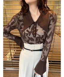 LAGUNAMOON | 追加生産【WEB限定】シアージャガードビッグカラーニットプル(ニット/セーター)