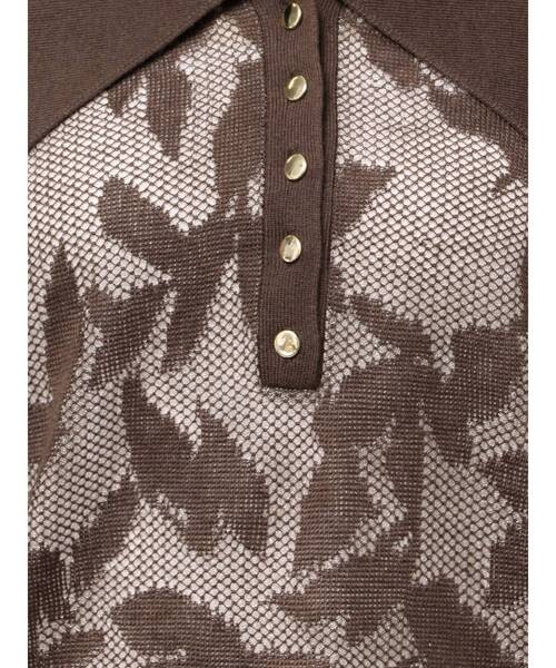 LAGUNAMOON（ラグナムーン）の「追加生産【WEB限定】シアージャガードビッグカラーニットプル（ニット/セーター・レディース・ブラウン/ホワイト/ネイビー・FREE）」の8枚目の写真