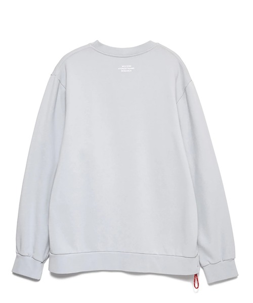 WESTERN HYDRODYNAMIC RESEARCH(ウェスタンハイドロダイナミックリサーチ)の「【Western Hydrodynamic Research/ウェスタン ハイドロダイナミック リサーチ】Crew Fleece ワンポイント 刺繍 バックプリント スウェット トレーナー(スウェット・メンズ・ネイビー/グレー・MEDIUM/LARGE/X-LARGE/SMALL)」の3枚目の写真