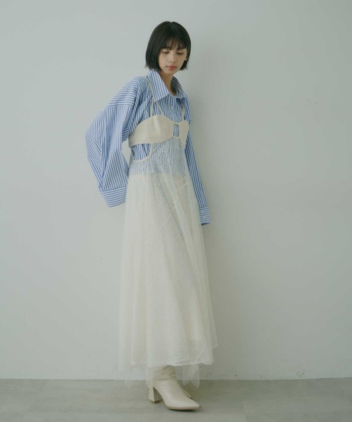 RANDA シフォンエスカルゴラインワンピース 新品未使用 タグ付き シフォンエスカルゴラインワンピース（ワンピース）｜RANDA