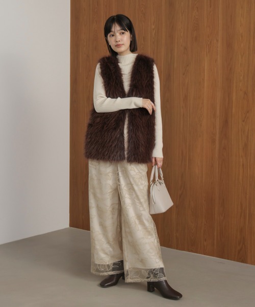 Bou Jeloud（ブージュルード）の「フラワーチュールモチーフパンツ（その他パンツ・レディース・ベージュ/ブラック・38）」の15枚目の写真