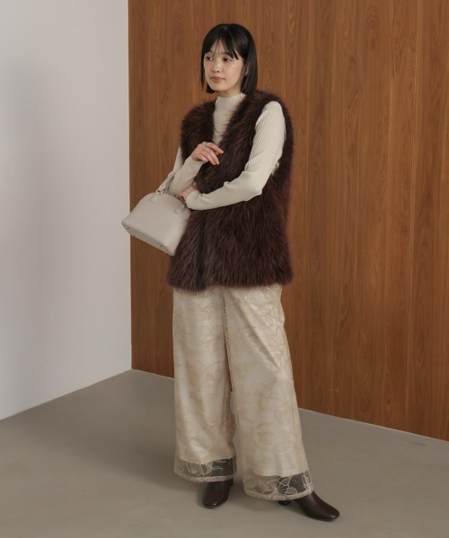 Bou Jeloud（ブージュルード）の「フラワーチュールモチーフパンツ（その他パンツ・レディース・ベージュ/ブラック・38）」の20枚目の写真