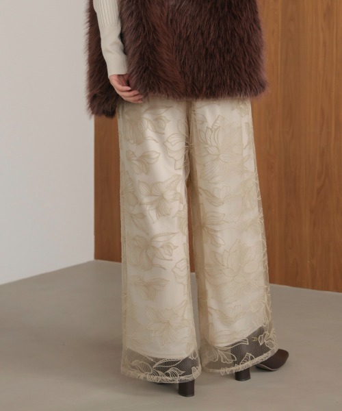 Bou Jeloud（ブージュルード）の「フラワーチュールモチーフパンツ（その他パンツ・レディース・ベージュ/ブラック・38）」の21枚目の写真