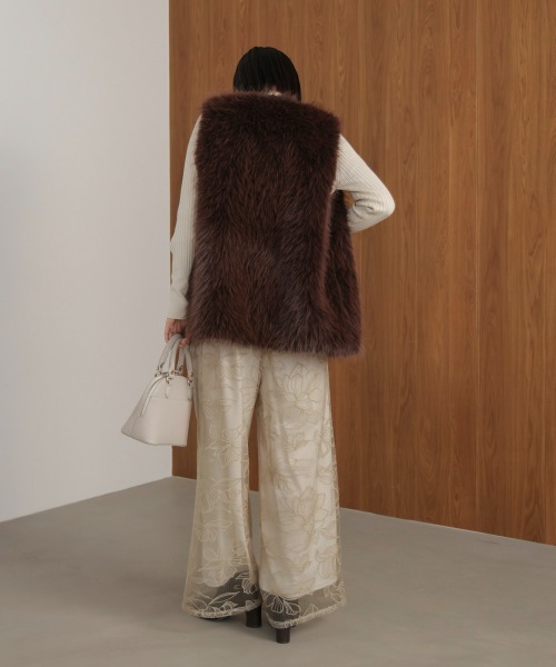 Bou Jeloud（ブージュルード）の「フラワーチュールモチーフパンツ（その他パンツ・レディース・ベージュ/ブラック・38）」の22枚目の写真