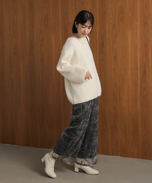 Bou Jeloud（ブージュルード）の「フラワーチュールモチーフパンツ（その他パンツ・レディース・ベージュ/ブラック・38）」の10枚目の写真