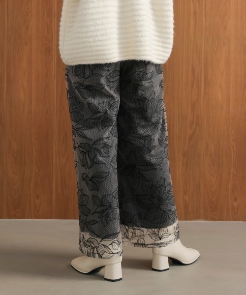 Bou Jeloud（ブージュルード）の「フラワーチュールモチーフパンツ（その他パンツ・レディース・ベージュ/ブラック・38）」の13枚目の写真
