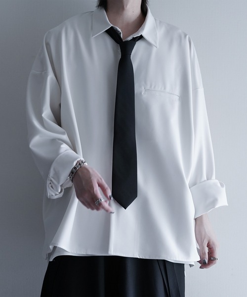 cussil(クシル)の【cussil/クシル】ヘビードレープルーズシルエットレギュラー長袖シャツ(シャツ/ブラウス)
