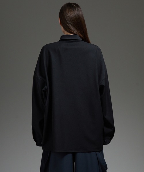 cussil（クシル）の「【cussil/クシル】ヘビードレープルーズシルエットレギュラー長袖シャツ（シャツ/ブラウス・メンズ・ブラック/チャコールグレー/ホワイト/ライトグレー/ブルー・XS/S/M/L）」の22枚目の写真