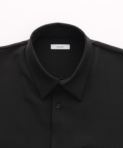 cussil(クシル)の「【cussil/クシル】ヘビードレープルーズシルエットレギュラー長袖シャツ(シャツ/ブラウス・メンズ・ブラック/チャコールグレー/ホワイト/ライトグレー/ブルー/ブラウン/ワイン・XS/S/M/L)」の16枚目の写真