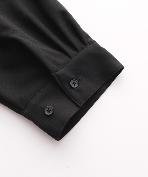 cussil(クシル)の「【cussil/クシル】ヘビードレープルーズシルエットレギュラー長袖シャツ(シャツ/ブラウス・メンズ・ブラック/チャコールグレー/ホワイト/ライトグレー/ブルー/ブラウン/ワイン・XS/S/M/L)」の14枚目の写真