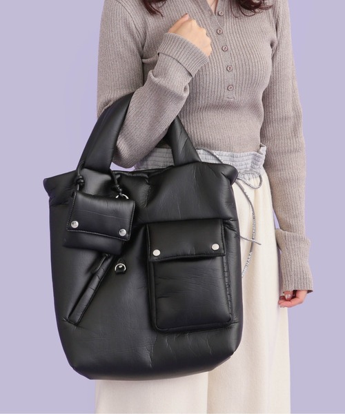 CONTROL FREAK / CTFK（コントロールフリーク）の「CONTROL FREAK(コントロールフリーク)Paddedトート（トートバッグ・レディース・ブラウン/ブラック/サックスブルー・FREE）」の2枚目の写真