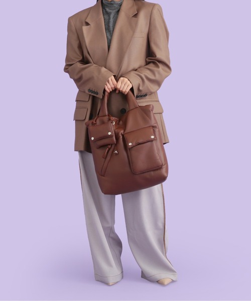 CONTROL FREAK / CTFK（コントロールフリーク）の「CONTROL FREAK(コントロールフリーク)Paddedトート（トートバッグ・レディース・ブラウン/ブラック/サックスブルー・FREE）」の19枚目の写真