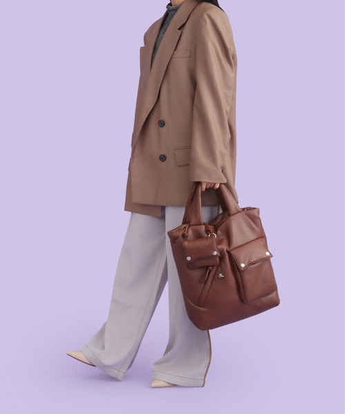 CONTROL FREAK / CTFK（コントロールフリーク）の「CONTROL FREAK(コントロールフリーク)Paddedトート（トートバッグ・レディース・ブラウン/ブラック/サックスブルー・FREE）」の20枚目の写真