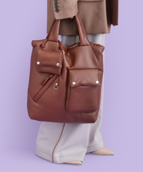 CONTROL FREAK / CTFK（コントロールフリーク）の「CONTROL FREAK(コントロールフリーク)Paddedトート（トートバッグ・レディース・ブラウン/ブラック/サックスブルー・FREE）」の15枚目の写真