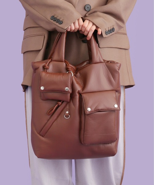 CONTROL FREAK / CTFK（コントロールフリーク）の「CONTROL FREAK(コントロールフリーク)Paddedトート（トートバッグ・レディース・ブラウン/ブラック/サックスブルー・FREE）」の16枚目の写真