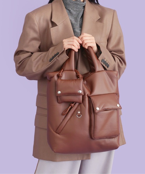 CONTROL FREAK / CTFK（コントロールフリーク）の「CONTROL FREAK(コントロールフリーク)Paddedトート（トートバッグ・レディース・ブラウン/ブラック/サックスブルー・FREE）」の17枚目の写真