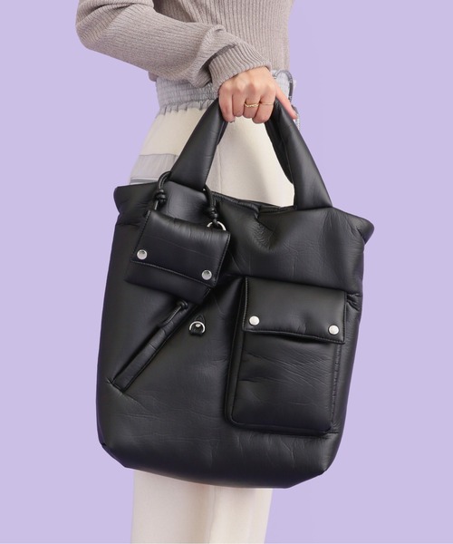 CONTROL FREAK / CTFK（コントロールフリーク）の「CONTROL FREAK(コントロールフリーク)Paddedトート（トートバッグ・レディース・ブラウン/ブラック/サックスブルー・FREE）」の13枚目の写真