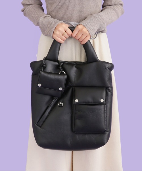 CONTROL FREAK / CTFK（コントロールフリーク）の「CONTROL FREAK(コントロールフリーク)Paddedトート（トートバッグ・レディース・ブラウン/ブラック/サックスブルー・FREE）」の14枚目の写真