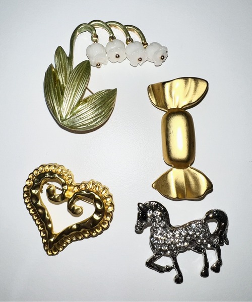 musubore(X{)́y select zvintage like brooch set / u[`Zbg "lily of the valley"(u[`/RT[W)