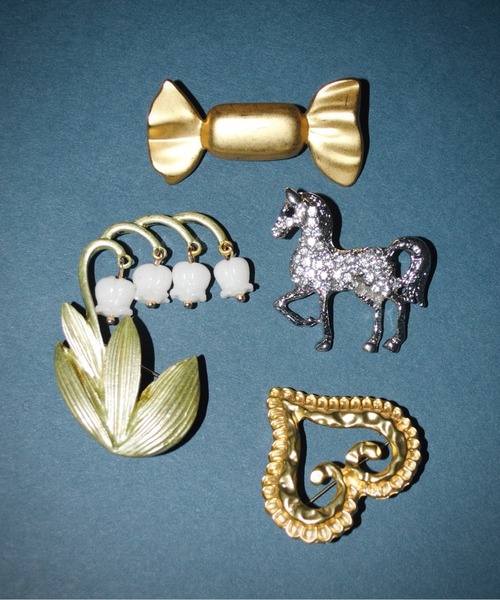 select 】vintage like brooch set / ブローチセット 'lily of the
