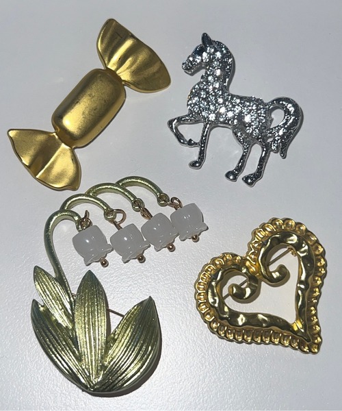 select 】vintage like brooch set / ブローチセット 'lily of the