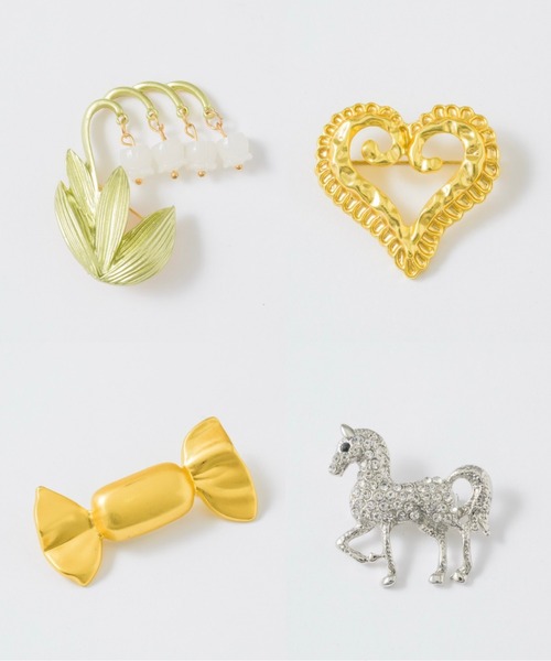 select 】vintage like brooch set / ブローチセット 'lily of the