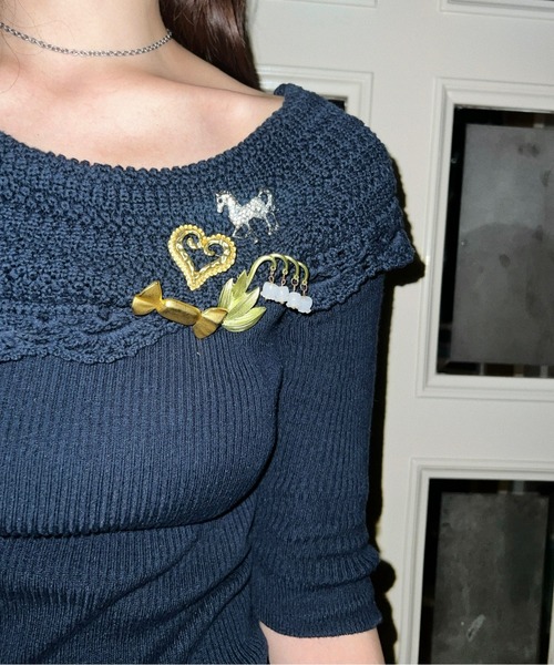 musubore（ムスボレ）の「【 select 】vintage like brooch set / ブローチセット‘‘lily of the valley’’（ブローチ/コサージュ・レディース・ゴールド・FREE）」の11枚目の写真