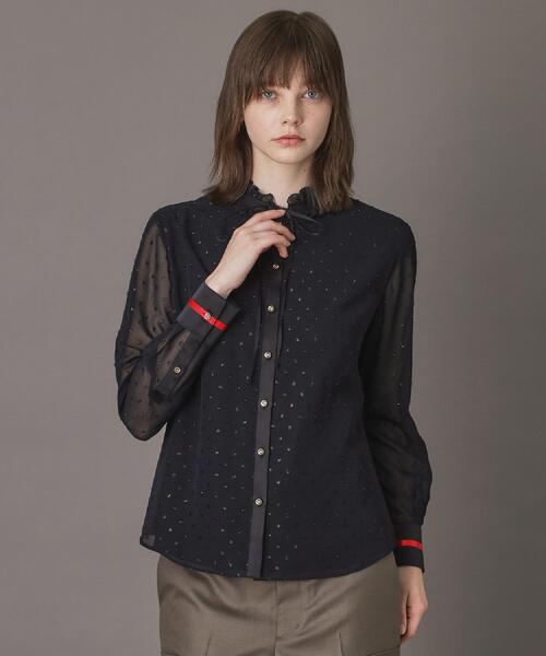 DRESSTERIOR(ドレステリア)の「【洗える/シアー素材】フィルムドットブラウス(シャツ/ブラウス・レディース・ブラック・34/38/36)」の7枚目の写真